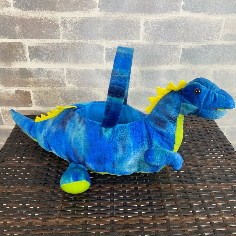 Dinosaur Easter Basket in Blue - Never Used